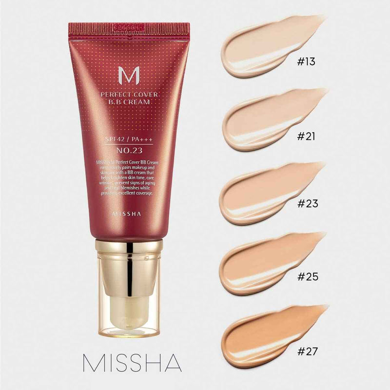 MISSHA - M Perfect Cover BB Cream SPF42 PA+++ swatches