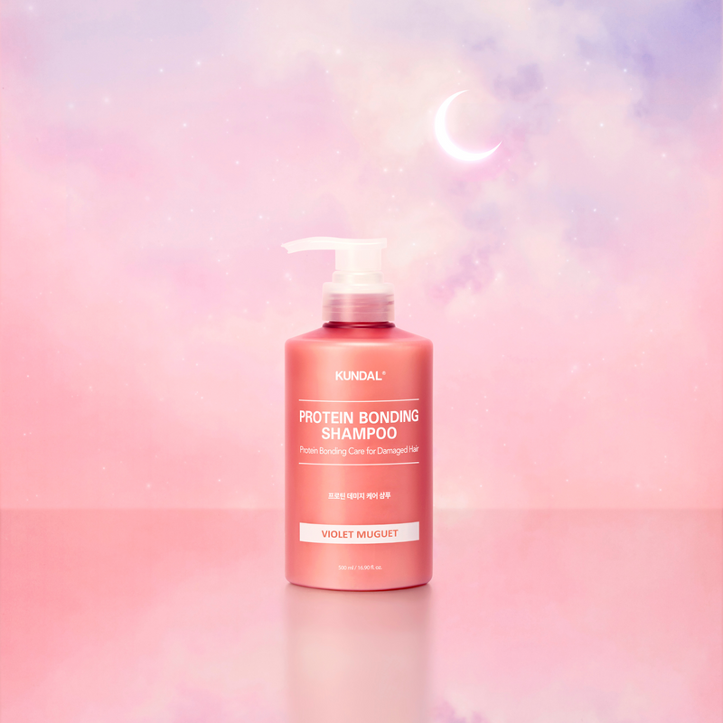 KUNDAL Protein Bonding Shampoo (500ml) pink purple sky background