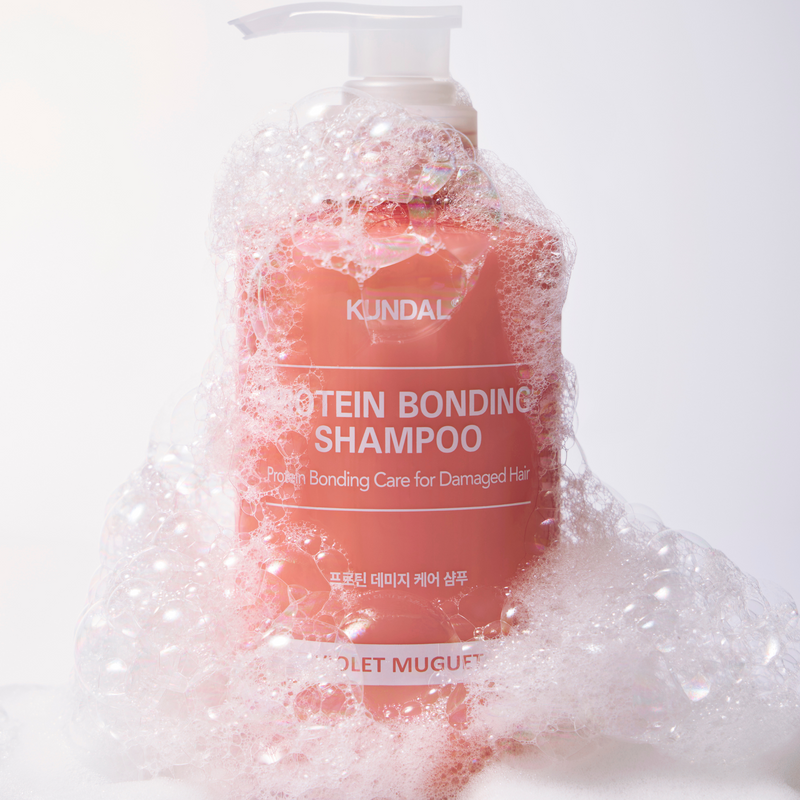 KUNDAL Protein Bonding Shampoo (500ml) with foamed up bubbles