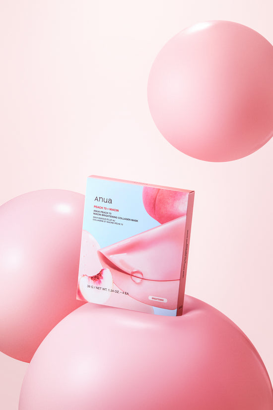ANUA Peach 70 Niacin Brightening Collagen Mask (4pcs) CONCEPT SHOT