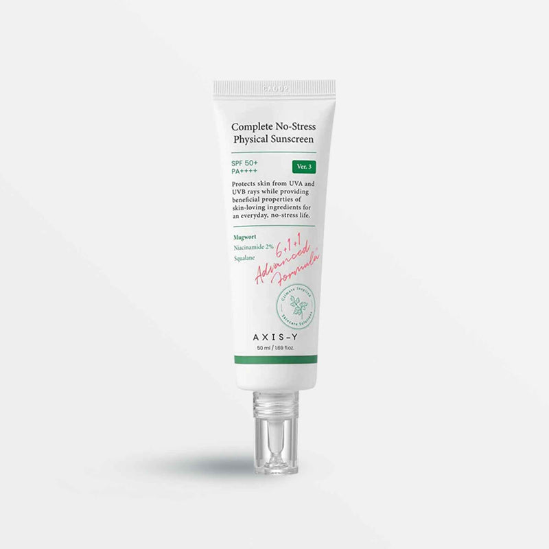 AXIS-Y Complete No-Stress Physical Sunscreen SPF50+ PA++++ (50ml) New 2023 Formula
