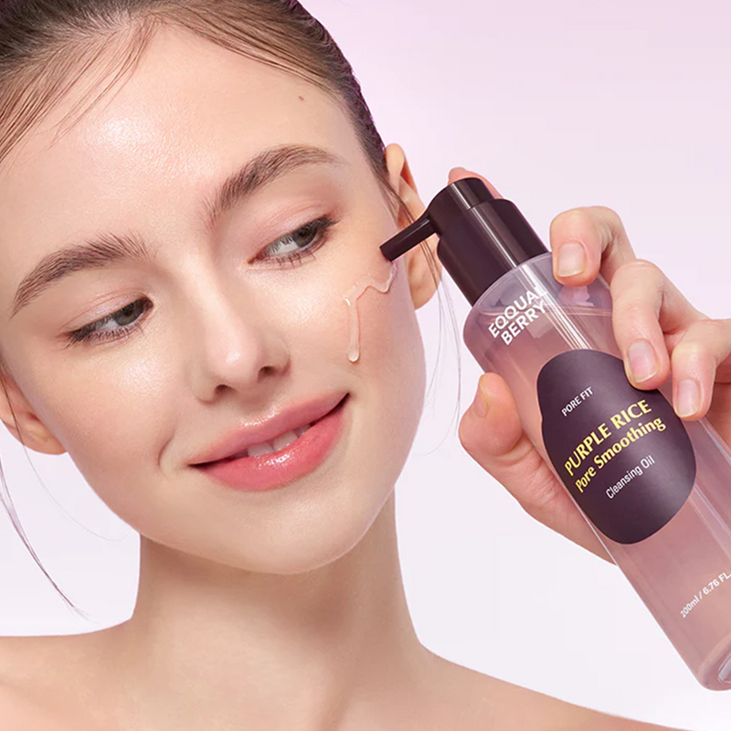 Eqqualberry Purple Rice Pore Smoothing Cleansing Oil (200ml) MODEL
