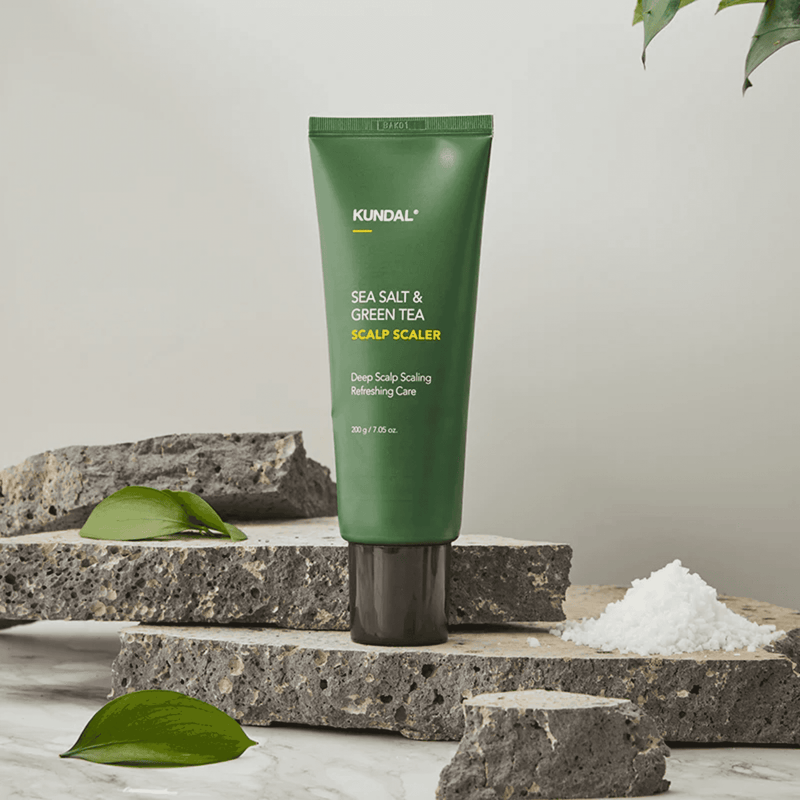 KUNDAL Sea Salt & Green Tea Scalp Scaler (200g) Packaging