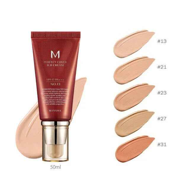 MISSHA - M Perfect Cover BB Cream SPF42 PA+++ swatches