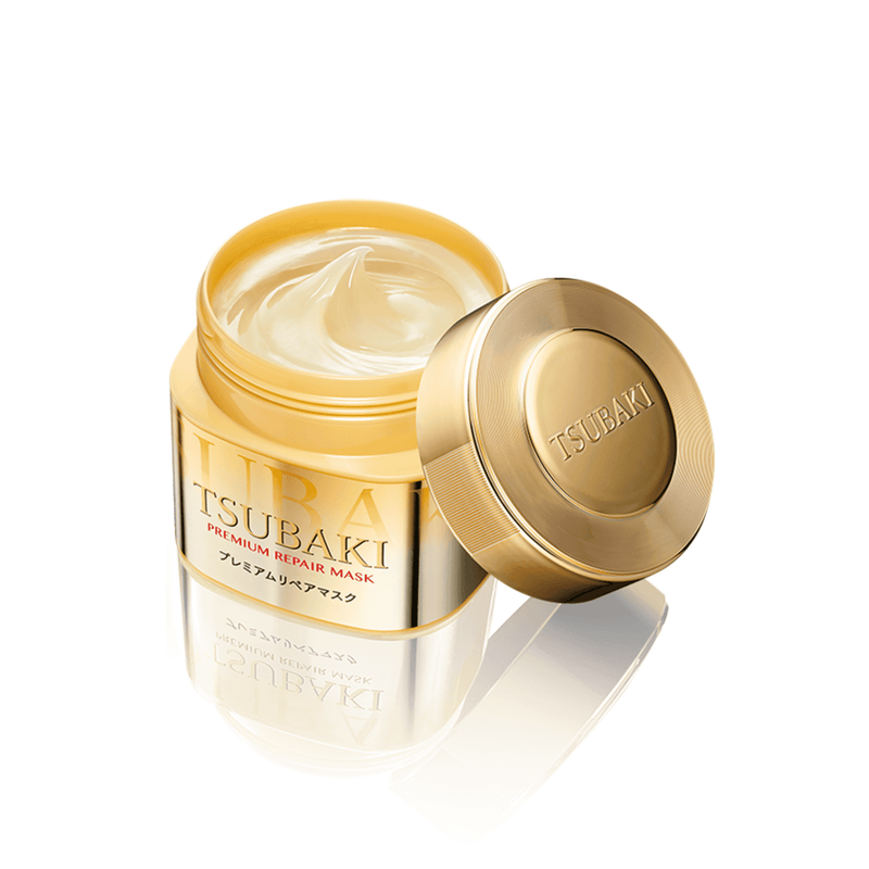 SAKI　Unmask 4枚セット Shiseido Tsubaki Premium Repair Hair Mask 180G with