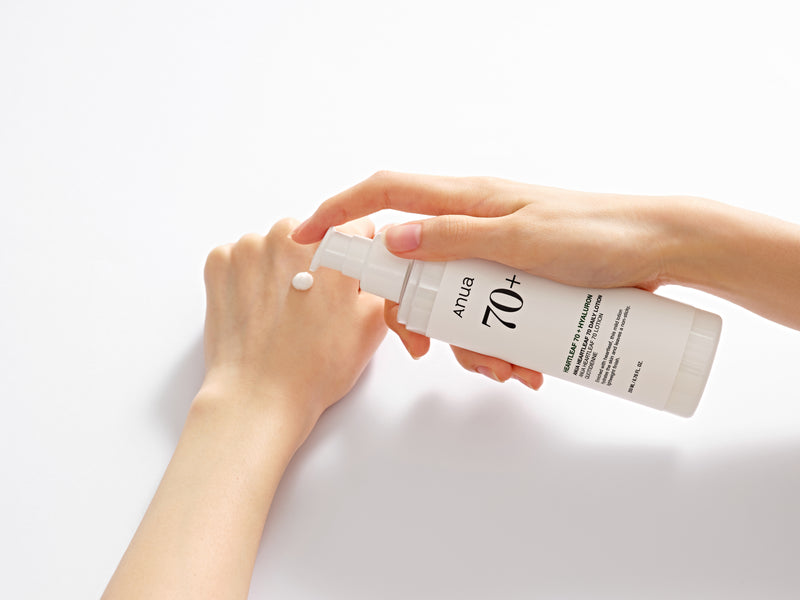 ANUA Heartleaf 70% Daily Lotion (200ml) application