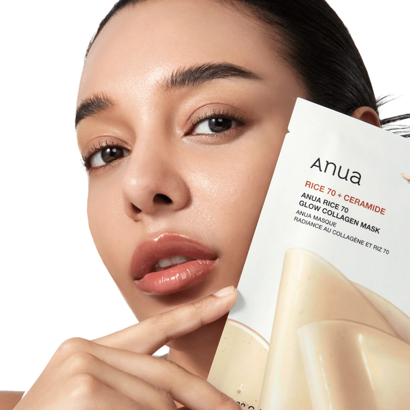 ANUA Rice 70 Glow Collagen Mask (4pcs) MODEL