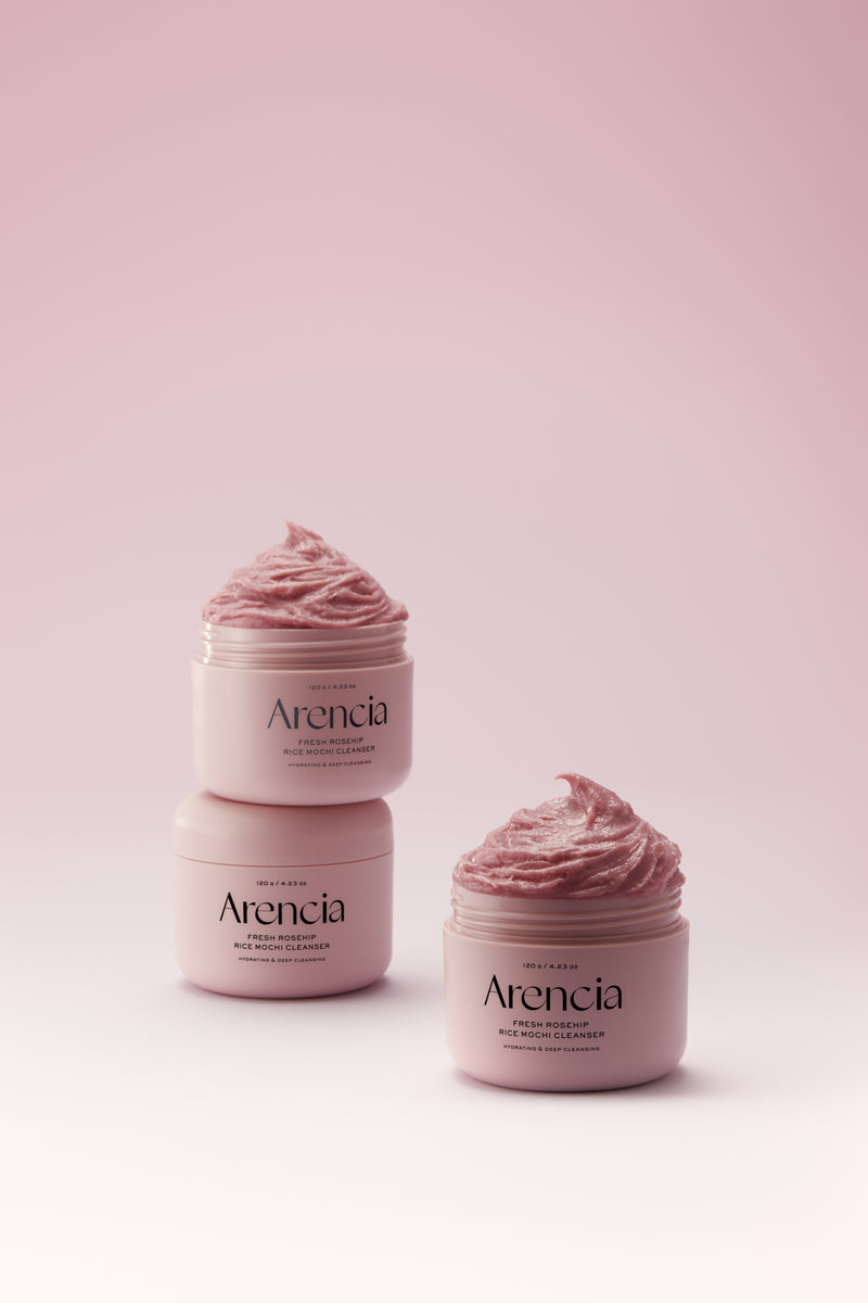 Arencia Fresh Rosehip Rice Mochi Cleanser (120g) Concept shot