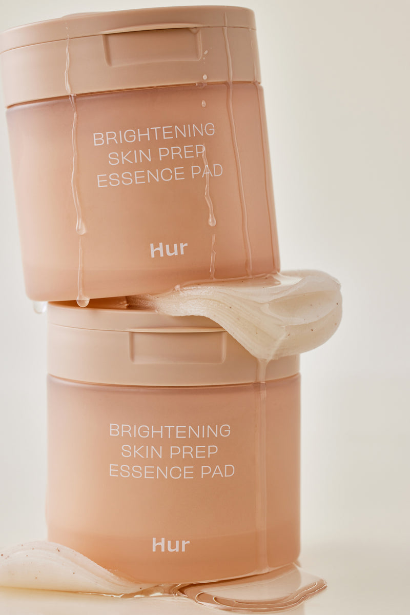 HOUSE OF HUR Brightening Skin Prep Essence Pad (70ea) texture and packaging