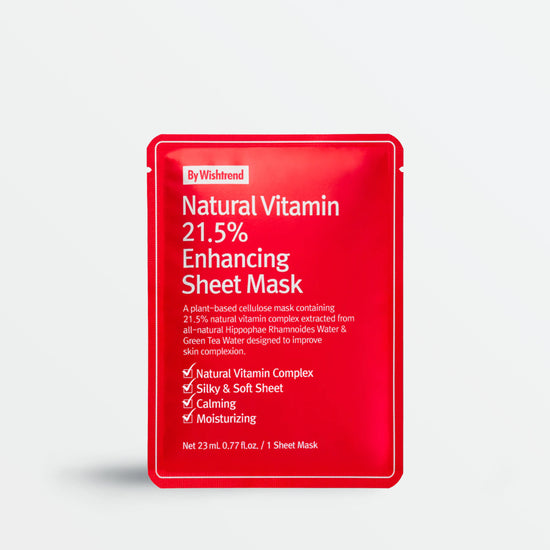 BY WISHTREND Natural Vitamin 21.5 Enhancing Sheet Mask (23ml)