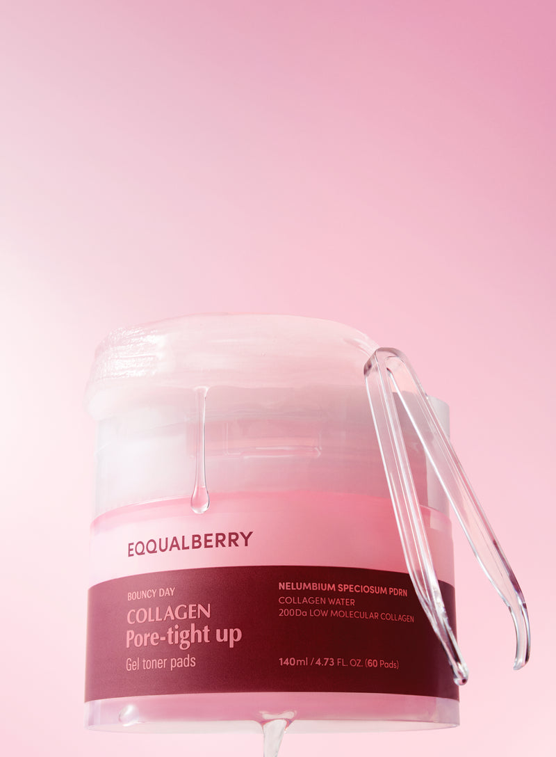 Eqqualberry Collagen Pore-Tight Up Gel Toner Pads (60pads) CONCEPT SHOT