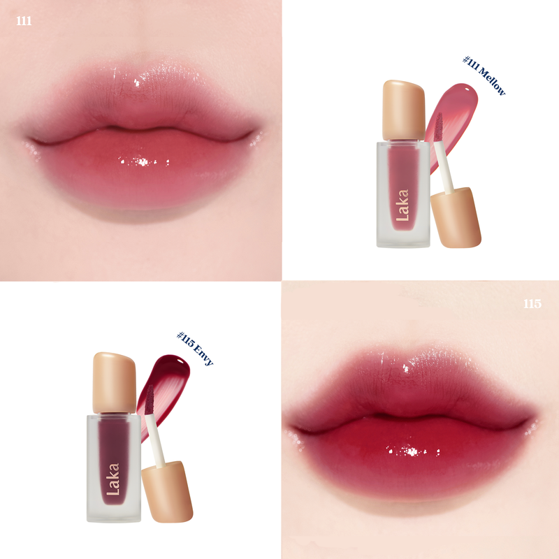 LAKA Fruity Glam Tint COLOUR SWATCH 111-115